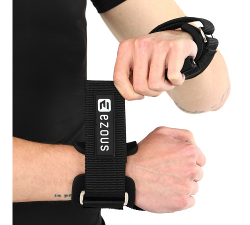 Накладки для подтягивания и тяги ANTI SLIP HAND GRIP EZOUS 2шт черный