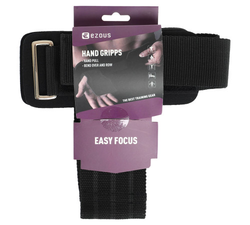 Накладки для подтягивания и тяги ANTI SLIP HAND GRIP EZOUS 2шт черный