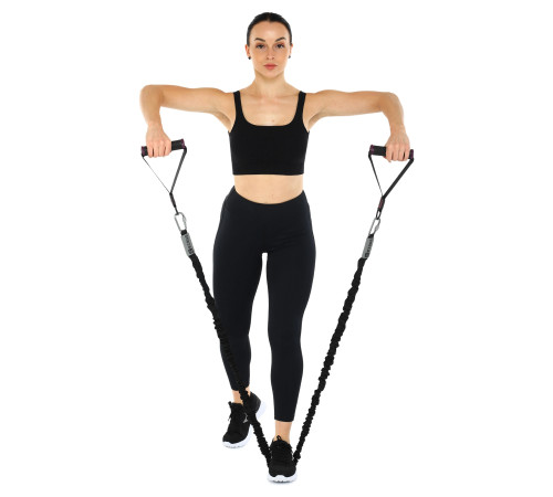 Ручки для еспандерів резинок та тренажерів FIT HANDLES EZOUS 2шт чорний-фіолетовий