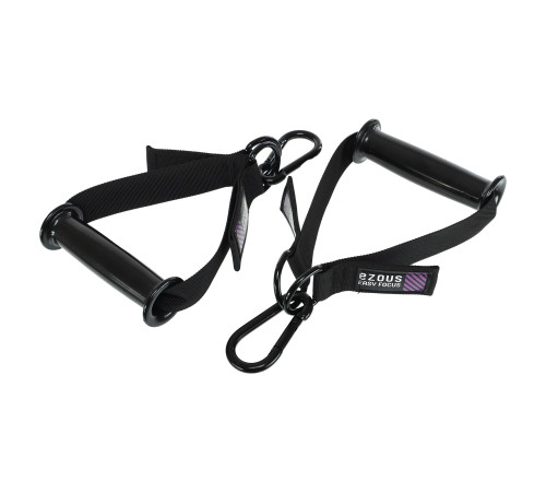 Ручки с карабинами для тяги рукоятки для тренажеров XTREME HANDLES EZOUS 2шт черный