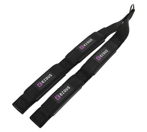 Стропа канат гибкая тяга для трицепса с двойным хватом SOFT TRICEP ROPE EZOUS 65х5см черный