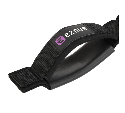 Стропа канат гибкая тяга для трицепса с двойным хватом SOFT TRICEP ROPE EZOUS 65х5см черный