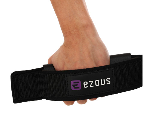 Стропа канат гибкая тяга для трицепса с двойным хватом SOFT TRICEP ROPE EZOUS 65х5см черный