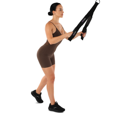 Стропа канат гибкая тяга для трицепса с двойным хватом SOFT TRICEP ROPE EZOUS 65х5см черный