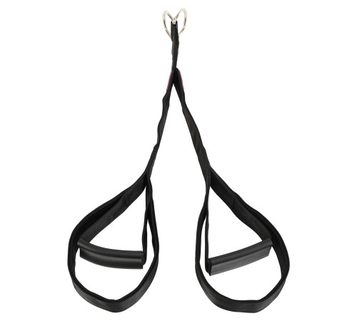 Стропа канат с ручками гибкая тяга для трицепса с двойным хватом SOFT TRICEP ROPE EZOUS 73х5,5см черный