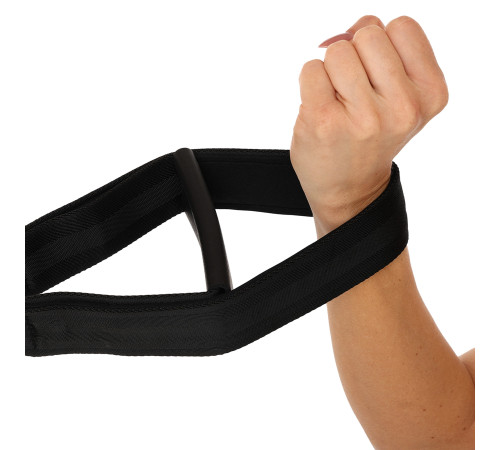 Стропа канат с ручками гибкая тяга для трицепса с двойным хватом SOFT TRICEP ROPE EZOUS 73х5,5см черный