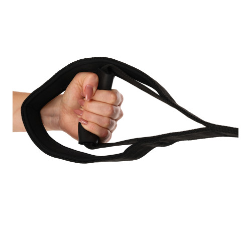 Стропа канат с ручками гибкая тяга для трицепса с двойным хватом SOFT TRICEP ROPE EZOUS 73х5,5см черный