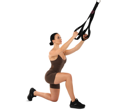 Стропа канат с ручками гибкая тяга для трицепса с двойным хватом SOFT TRICEP ROPE EZOUS 73х5,5см черный