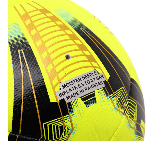 М'яч футбольний гібридна зшивка HYBRID SOCCER STAR №5 PU жовтий-чорний