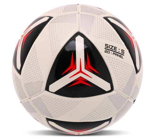 М'яч футбольний HYBRID SOCCER STAR №5 PU білий-червоний