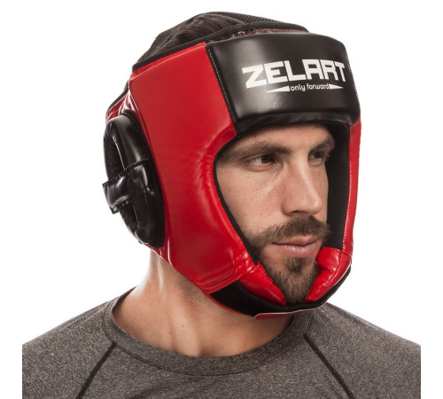 Шолом боксерський відкритий PU ZELART M-XL кольори в асортименті