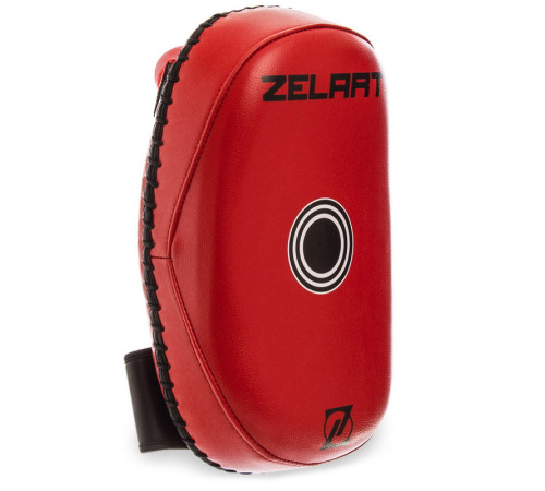 Тай-пед ударний для Муай Тай вигнутий з ременями та ручкою PU ZELART 32x19x8см 1шт кольори в асортименті
