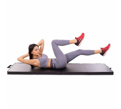 Килимок-мат спортивний складаний для вправ Exercise mat Zelart MAT розмір 180x60x5см чорний