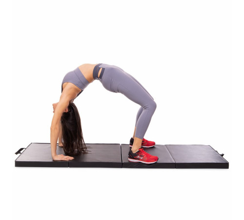 Килимок-мат спортивний складаний для вправ Exercise mat Zelart MAT розмір 180x60x5см чорний