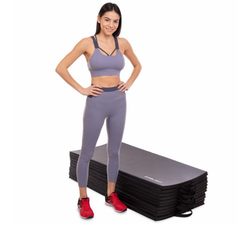 Коврик-мат спортивный складной для упражнений Exercise mat Zelart размер 120х60х2,5см черный