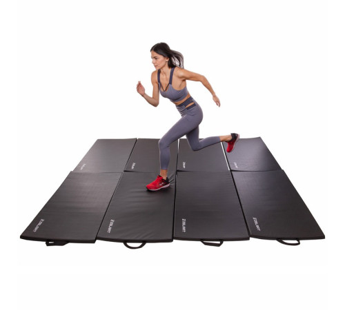 Коврик-мат спортивный складной для упражнений Exercise mat Zelart размер 120х60х2,5см черный