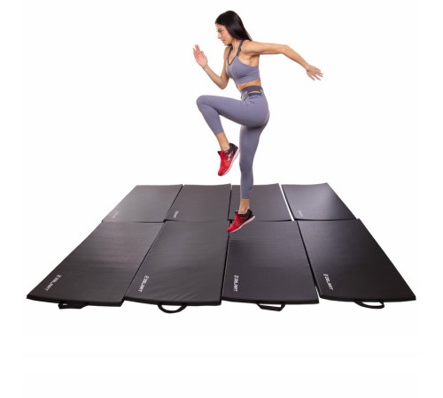 Коврик-мат спортивный складной для упражнений Exercise mat Zelart размер 120х60х2,5см черный