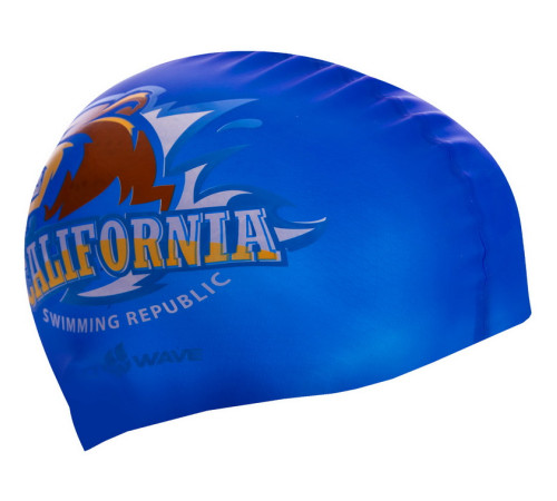 Шапочка для плавання силіконова для дорослих MadWave CALIFORNIA темно-синій