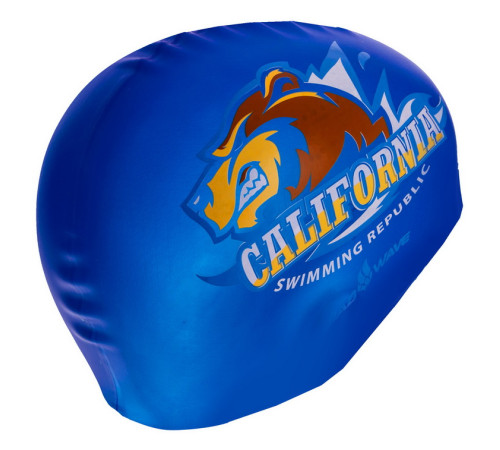 Шапочка для плавання силіконова для дорослих MadWave CALIFORNIA темно-синій