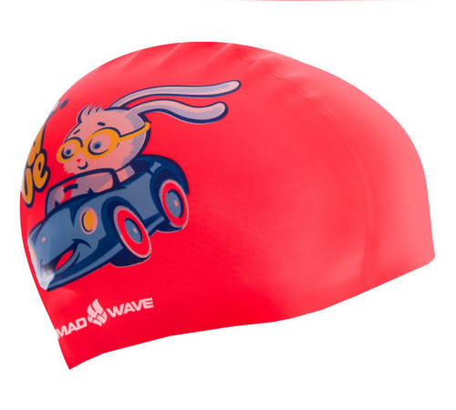Шапочка для плавання силіконова юніорська BUNNY червоний