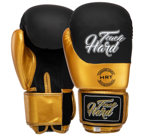 Рукавиці боксерські на липучці PU HARD TOUCH 10-14 унцій кольори в асортименті