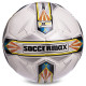 М'яч футбольний SOCCERMAX FIFA №5 PU білий-сірий-жовтий