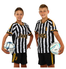 Форма футбольна дитяча із символікою футбольного клубу JUVENTUS домашня 2024 SP-Sport XS-XL білий-чорний