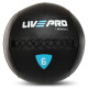 Мяч набивной медицинский для кроссфита WALL BALL LiveUp 6кг черный