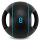 Медбол м'яч медичний дворучний з хватами LiveUp Medicine Ball 8кг чорний