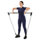 Палка гимнастическая с эспандерами Gym Stick для фитнеса SP-Sport 1,3м черный
