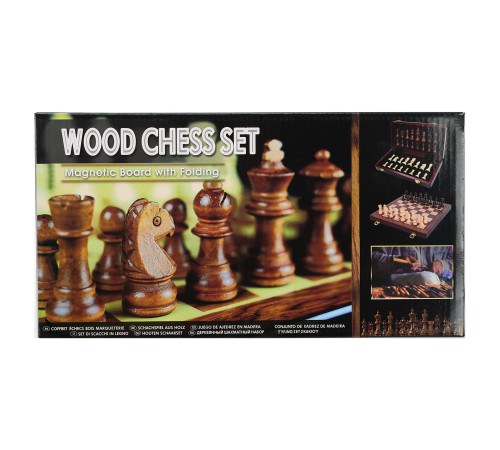 Шахматы настольная игра деревянные ZOOCEN размер 34см x 37см x 2,75см