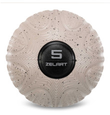 Слэмбол мяч набивной для кроссфита и фитнеса Slam Ball Zelart 5кг серый