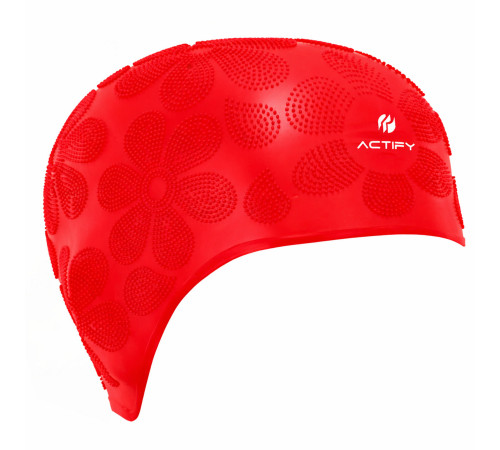 Шапочка для плавания силиконовая на длинные волосы SP-Sport ACTIFY FLOWER цвета в ассортименте