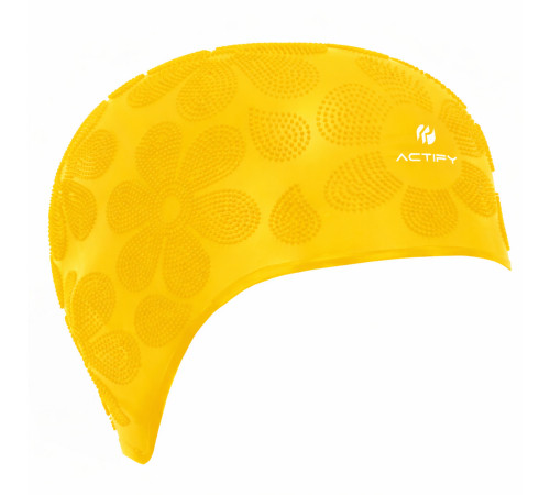 Шапочка для плавания силиконовая на длинные волосы SP-Sport ACTIFY FLOWER цвета в ассортименте