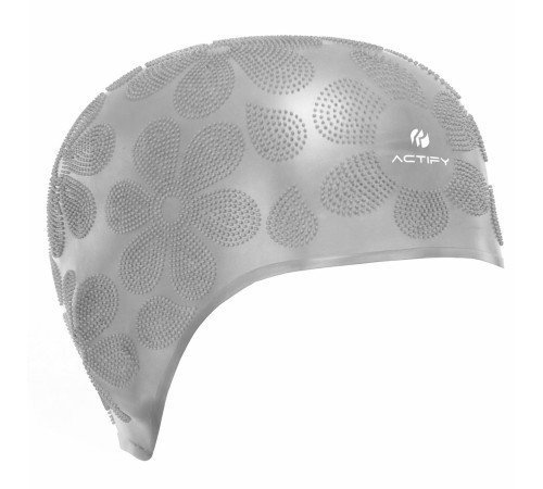 Шапочка для плавания силиконовая на длинные волосы SP-Sport ACTIFY FLOWER цвета в ассортименте