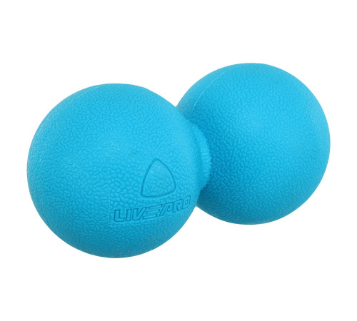 Мяч массажный двойной для МФР и самомассажа Duoball LiveUp ø14см синий