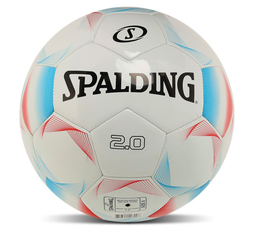 Мяч футбольный SPALDING 2.0 №5 PU белый-голубой