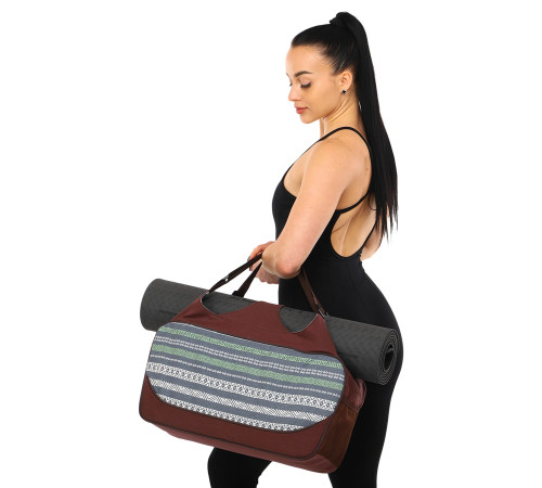 Сумка для йоги KINDFOLK Yoga bag SP-Sport сірий-синій