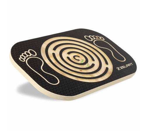 Дошка балансувальна з лабіринтом Zelart BALANCE BOARD 46х30х8см чорний