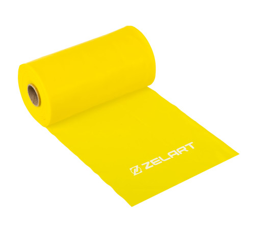 Стрічка еластична для фітнесу та йоги Zelart жовтий
