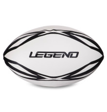 М'яч для регбі LEGEND розмір 5 білий-чорний