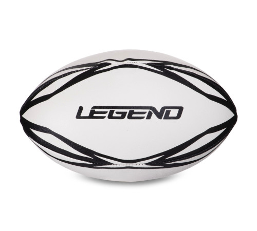 М'яч для регбі LEGEND розмір 5 білий-чорний
