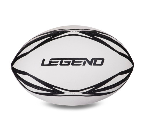 М'яч для регбі юніорський LEGEND розмір 4 білий-чорний