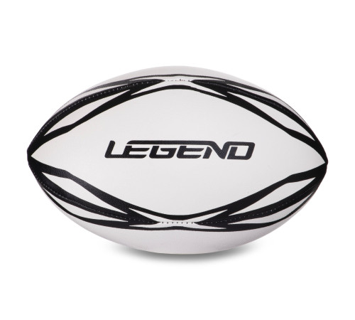 М'яч для регбі дитячий LEGEND розмір 3 білий-чорний
