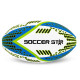 М'яч для регбі SOCCER STAR №5 білий-синій-салатовий