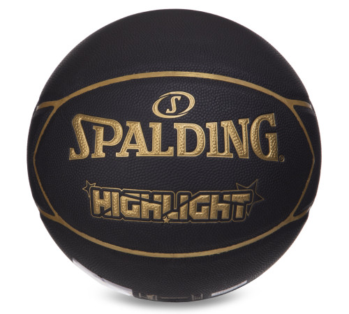 Мяч баскетбольный SPALDING HIGHLIGHT размер 7 черный