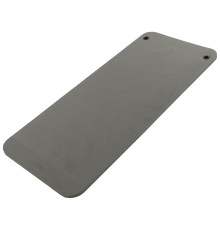 Килимок для фітнесу та спорту з люверсами для зберігання LiveUp 140x60x1,6см темно-сірий