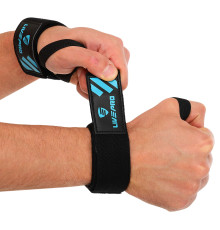 Бинти кистьові для жиму LIFTING WRIST WRAPS LiveUp 2штуки чорний-синій