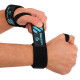 Бинти кистьові для жиму LIFTING WRIST WRAPS LiveUp 2штуки чорний-синій