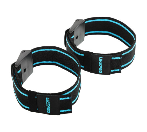 Ленты для тренировок бицепса BFR ремни Kaatsu OCCLUSION BANDS LiveUp 2шт черный-серый